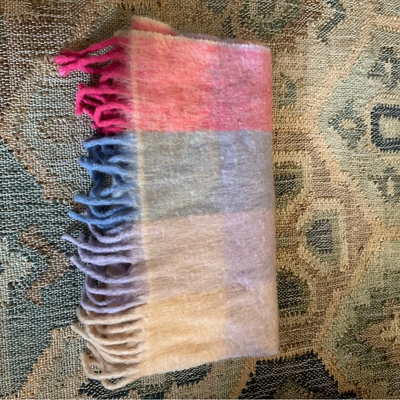 NWT Brushed Pastel Plaid Scarf | Madewell - Picture 6 of 6